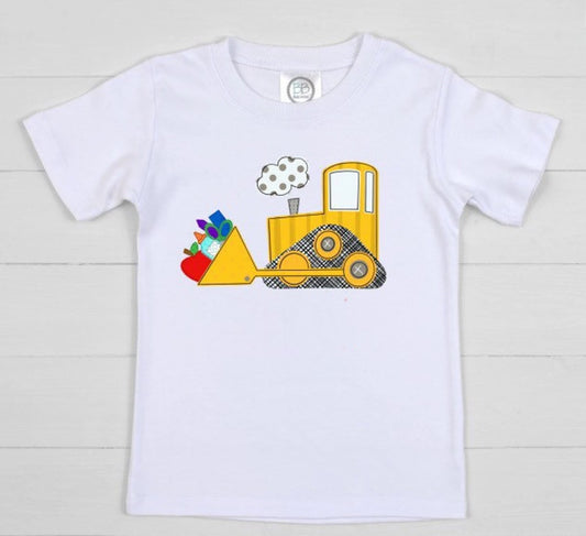 Bulldozer school supply shirt